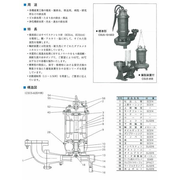 日本EIM用于曝氣的潛水泵AK3-2B