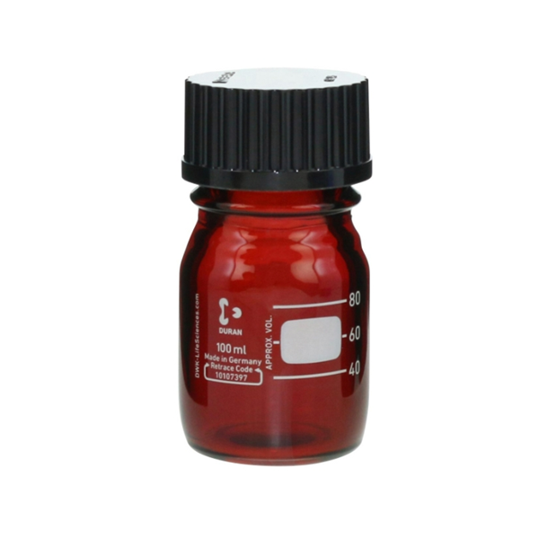 日本SIBATA柴田科學(xué)耐熱螺口瓶 棕色帶黑色瓶蓋  017210-1502A