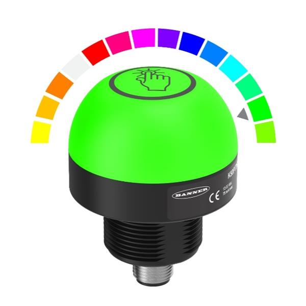 BANNER邦納美國 K50 Pro 觸摸按鈕系列拾取指示燈K50PTAMRGB7AQ