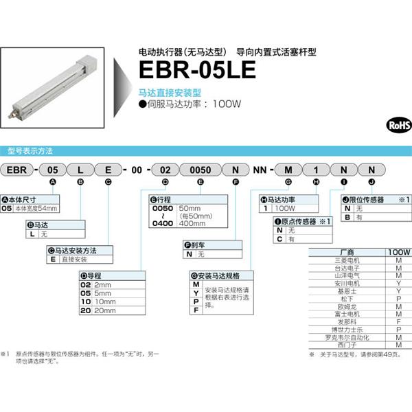 CKD喜開理電動執(zhí)行器（無馬達(dá)型）滑塊型EBR-05LE-00-020300NNN-F1CB
