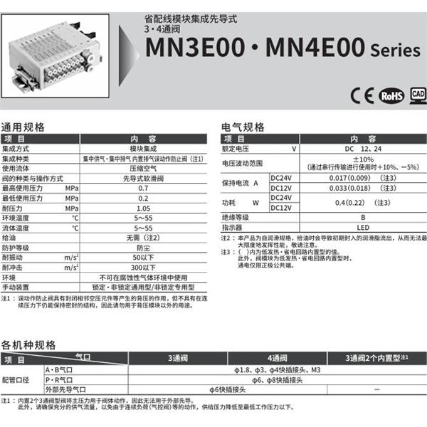 CKD喜開理PLC對應型模塊集成閥N3E0067S0-CL3N-M D2WEF-3