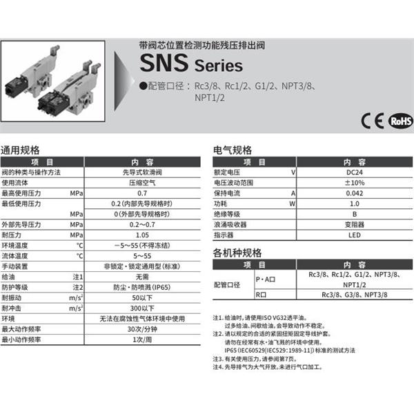 CKD喜開理排出閥SNS-2-15N-BMS-3